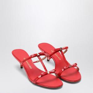 FERRAGAMO Flame red Mini Bow sandals 07830401CLE/Q_FERRA-FR