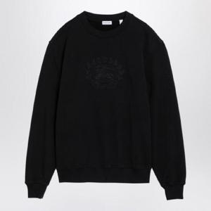 BURBERRY 로고가 있는 블랙 코튼 크루넥 스웨트셔츠 8095107151707/XH_BURBE-A1189