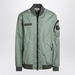 STONE ISLAND 가벼운 기술 소재의 그린 봄버 재킷 S154100004S0A21/Q_STONE-V0055
