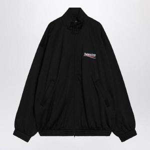 BALENCIAGA Black zip hoodie Political Campaign 818502TRVE2/Q_BALEN-1089