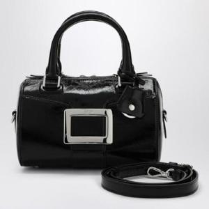 ROGER VIVIER Belle Vivier Mini Bowling Bag in black patent leather RBWAPAH0100TM6/Q_ROGVI-B999