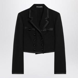 DOLCE&GABBANA 크롭 더블브레스트 블랙 재킷 F27EHTFUBD2/Q_DOLCE-N0000