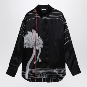 FERRAGAMO 블랙 실크 새틴 셔츠 0778030SI/XH_FERRA-NR