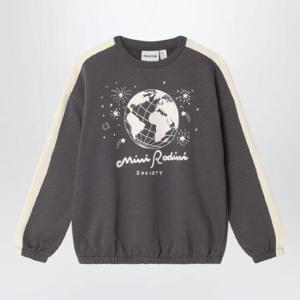 MINI RODINI 오가닉 코튼 소재의 회색 스웨트셔츠 2472011997CO/XH_MIRO-GR
