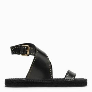 ISABEL MARANT 블랙 스터드 가죽 샌들 24PEP0003FAB1C01S/XG_ISAMA-01BK