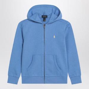 POLO RALPH LAUREN Light blue zip-up sweatshirt in cotton blend 322964134003CO/Q_POLOR-HI