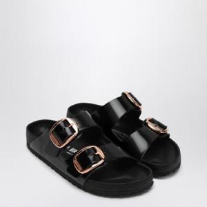 BIRKENSTOCK Slide Arizona Big Buckle in shiny black leather 1027840LE/Q_BIRKE-SB