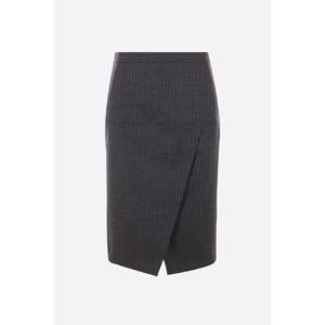 FENDI 핀스트라이프 울 펜슬 스커트 FQ7590ASZ3F0TY6