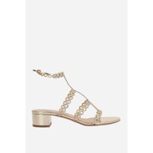 AQUAZZURA Infinity Chain sandals in synthetic leather ICHMIDS0SSYSOG