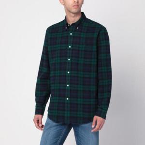POLO RALPH LAUREN Blue navy/green check pattern shirt Custom-Fit 710922273003CO/R_POLOR-NG