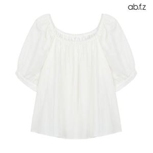 [ab.f.z] 화이트 벌룬 소매 반팔 블라우스 (AFX2QB40A)