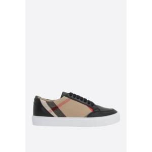 BURBERRY Salmond sneakers in canvas and smooth leather 8057508A1189