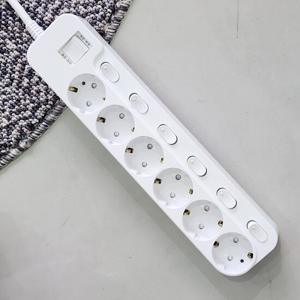 국산 케이텍 개별 절전 멀티탭 6구 3m 16A 3200W 멀티 콘센트