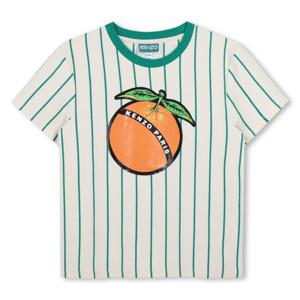 [겐조키즈][FRUITS STICKERS]후르츠 스트라이프 프린트 반팔티셔츠 Z255AFT322