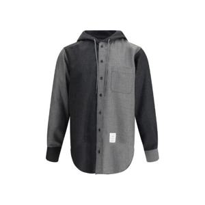 THOM BROWNE Hooded Shirt Jacket MWL419F00473_982