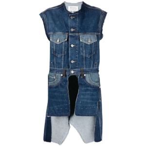 25 SS 메종마르지엘라 메종 마르지엘라 롱라인 비대칭 데님 베스트 S51FB0073S30561 TP437367328