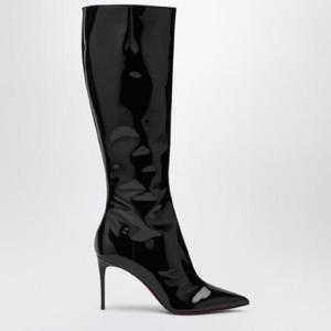 CHRISTIAN LOUBOUTIN 하이블랙 에나멜 가죽 부츠 3240757LE/XH_LOUBO-B439