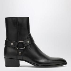 SAINT LAURENT 와이엇 40 블랙 가죽 부츠 6813311YL00/XH_YSL-1000