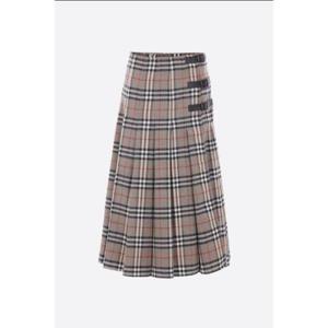 BURBERRY check wool midi kilt 8110428C3142