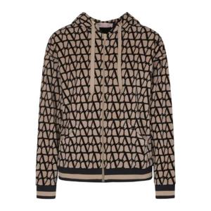 여성 Valentino 로고 모노그램 지퍼 후디 8G9SN0