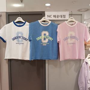 [오후]배색 라빠 라운드티셔츠 OHRA24505