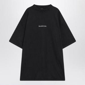 BALENCIAGA Faded black dry fleece Uniform Merch T shirt 831305TSVH4/R_BALEN-1041