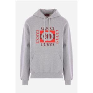 GUCCI jersey hoodie with logo print 788771XJHDP1230