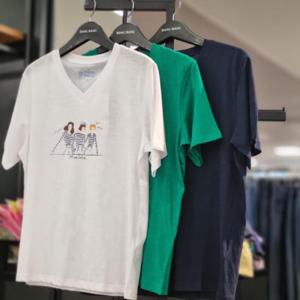 뱅뱅 HC21 여성 브이넥 프린트 반팔티셔츠 NTL535