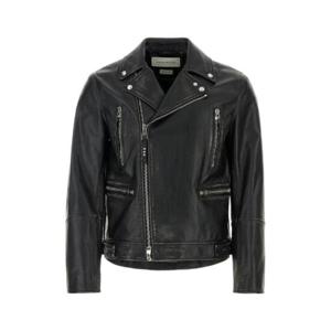 Alexander McQueen 지퍼 가죽 재킷 626381Q5AMK 1080 TP942831652