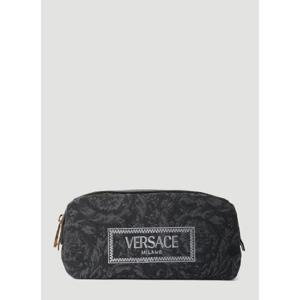 25 SS 베르사체 여성 바로코 아테나 자카드 바니티 파우치 ver0255026blk