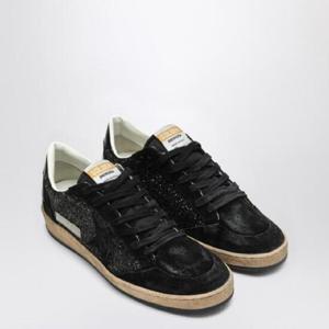 GOLDEN GOOSE Ball Star sneakers black in suede and glitter GWF00117F003989/R_GOLDE-90100