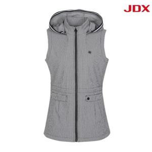 JDX 세이브존07 여성 중기장 후드 베스트 X2WVV6160BK