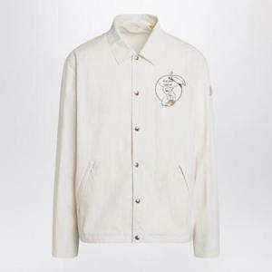 MONCLER X GILGA FARM BY DONALD GLOVER White Satsuma shacket in canvas and nylon 1A00006597F9/R_MONGE-02B