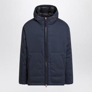 MONCLER X GILGA FARM BY DONALD GLOVER Caracara puffer jacket in blue cotton blend 1A0000959884/R_MONGE-786