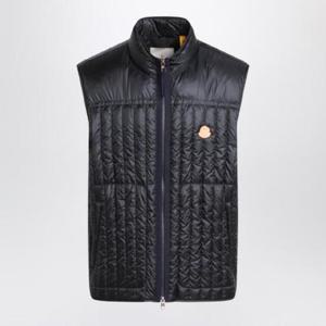 MONCLER X GILGA FARM BY DONALD GLOVER Tangerine padded vest in blue nylon 1A00011597YF/R_MONGE-778