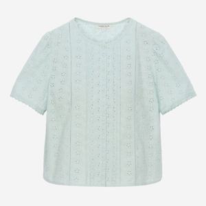 [써스데이아일랜드]아일렛 레이스 풀 오픈 블라우스 (T254MBL264W)