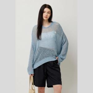 [시슬리]슬럽사 메쉬 후드 니트 SAKP44531