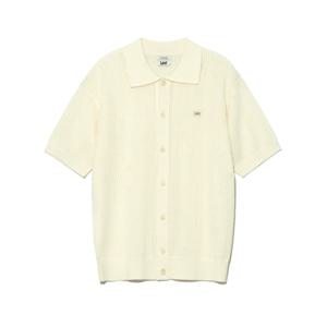 LEE 스카시 카라 반팔 가디건 B1 LE2502CD02 IV LB