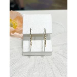 미니골드 14K  블링 컷팅 원터치 귀걸이 25MM ECPM4131