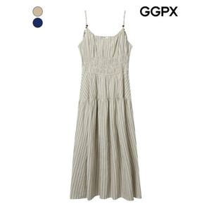 [GGPX]구슬 뷔스티에 스트라이프 원피스 (GP6OP030B)