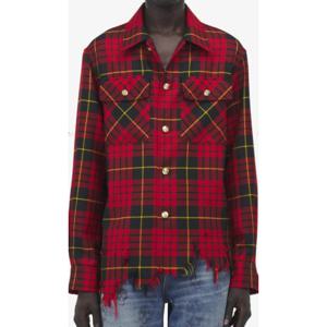 알렉산더 맥퀸 셔츠 805529QUABW 6120 RED BLACK YELLOW