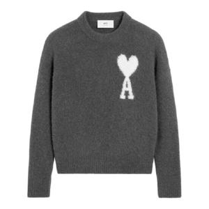 AMI Paris 하트 에이 로고 크루 넥 스웨터 H24UKS025KN0032