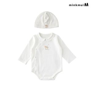 [밍크뮤](말띠)IV 퓨어코니모달바디슈트.모자SET 35A70-040-05.01002 [백일/돌/출산선물]