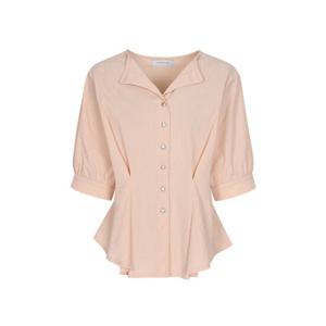 예시카 바스락 스트라이프 페플럼 블라우스 YJ5BL618