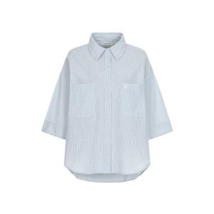 예시카 릴렉스 스트라이프 코튼 블렌드 7부 셔츠 YJ4BL524