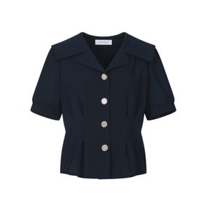 예시카 베이직 세일러 골드장식 반팔 블라우스 YH6BL697