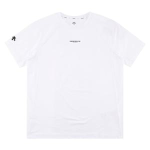 데상트 남성 자가드 반팔 티셔츠 SP321TTS78WHT