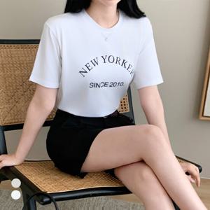 KARRA 모달아메리칸레터링티셔츠_A5M0883