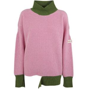 Marni 로고 패치 골지 니트 스웨터 GCMD0317Q1UFH440 MXC18CINDERROSE TP944260537