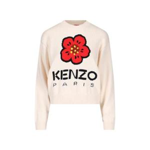 Kenzo Boke 플라워 로고 인타르시아 크루넥 스웨터 FD52PU3803LD 02 TP944259824
